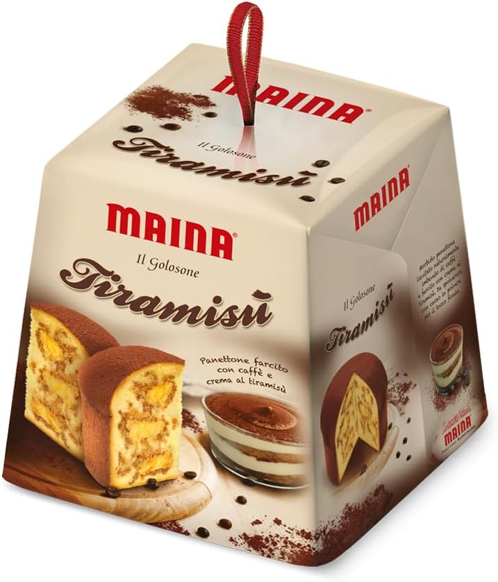 Maina il Golosone Tiramisù Panettone Farcito con Caffè e Crema al Tiramisù 750g