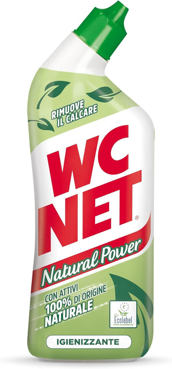 Wc Net - Natural Power Gel, Anticalcare e Igienizzante per Sanitari e Superfici, Pulitore Liquido per Wc, 700 ml