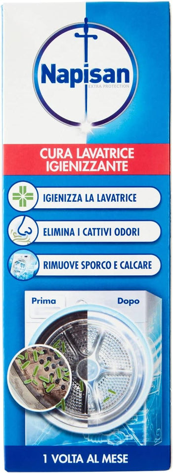 Napisan Additivo Igienizzante Lavatrice contro i Cattivi Odori, Sporco e Calcare, 250ml