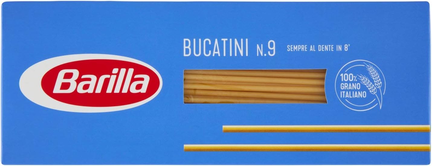 Barilla - Bucatini n.9, Cottura 8 minuti - 6 pezzi da 500 g [3 kg]