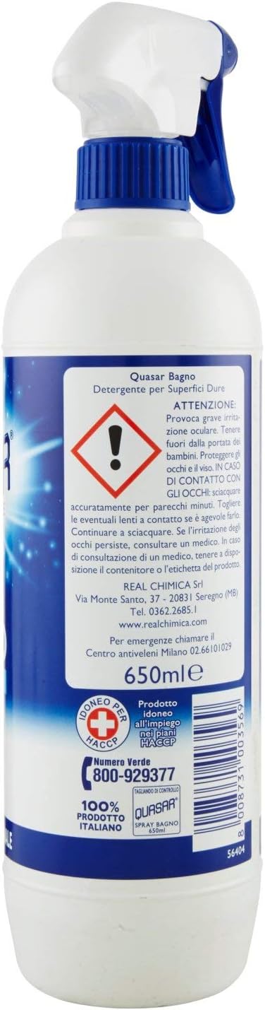 Quasar Detergente Bagno, Anticalcare, 650ml