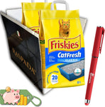 Lettiera Gatto - Sabbia Lettiera Gatto Super Assorbente, Lettiera per Gatti di Alta Qualità, 2 Confezioni da 8 Litri (16L, 10 Kg) e penna Raspada omaggio