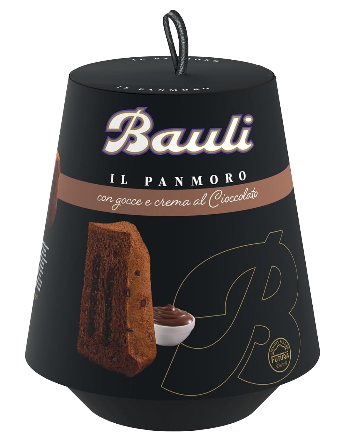 BauIi Panmoro Farcito Pandoro con Gocce e Crema al Cioccolato 750g