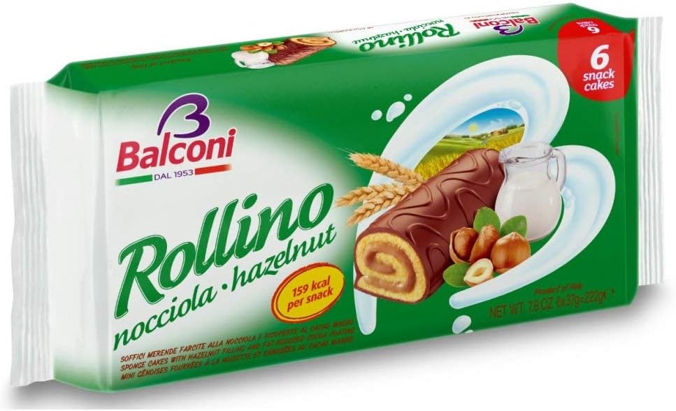 Balconi Merendina Rollino Nocciola 6 Pz, 222g