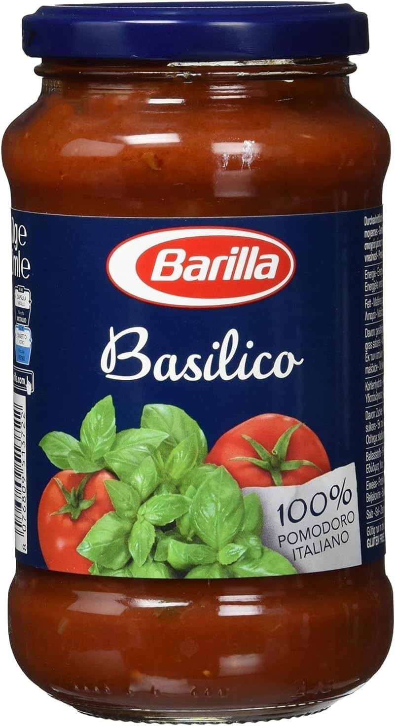 Barilla Basilico Sugo al Pomodoro, Set da 12 Barattoli, 400g Ciascuno