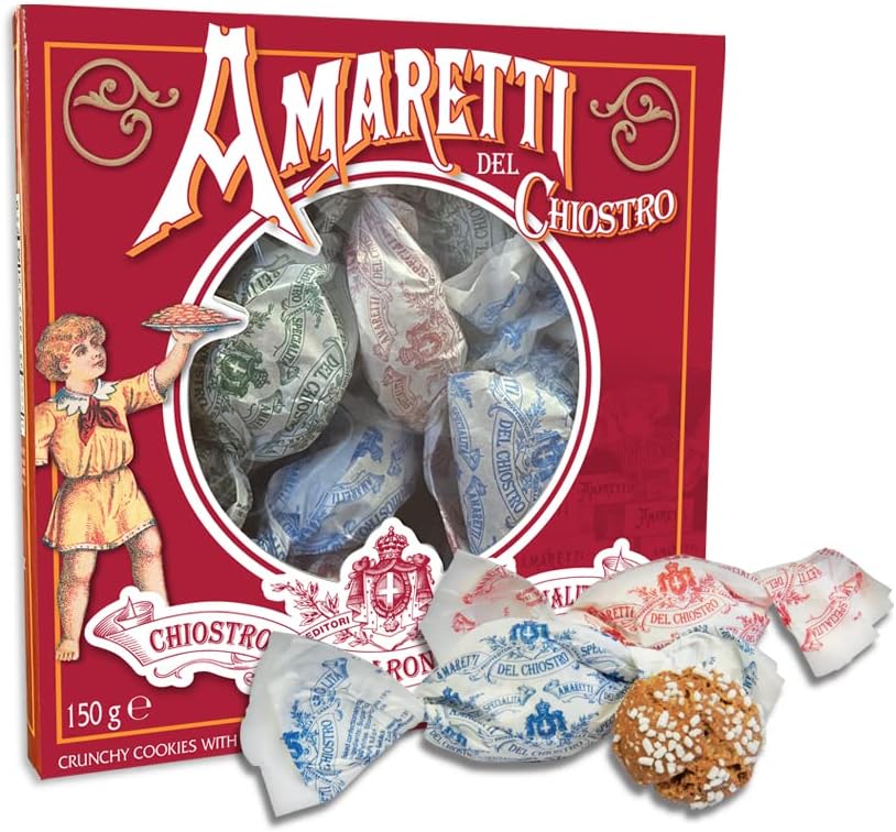 Chiostro di Saronno, Amaretti Croccanti, Gusto Classico, Senza Glutine - window box da 150g