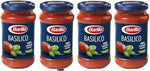 Barilla Basilico Sugo al Pomodoro, Salsa di Pomodoro Italiano, Confezione da 4 x 400g
