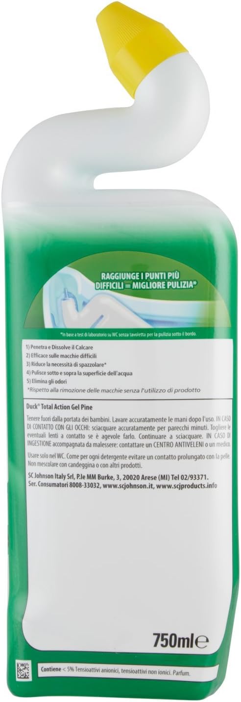 Duck Liquido Pulitore per WC - Profumazione Marine - 6 Confezioni da 750 ml