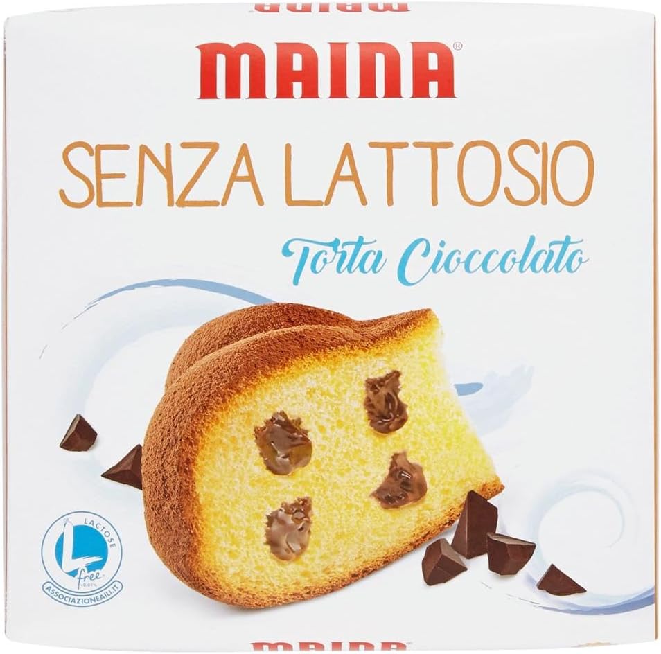 Maina Torta Cioccolato Farcita con Morbida con Crema al Cacao, Senza Lattosio 400g (PASQUA 2025)