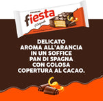 Ferrero Fiesta - 10 Merendine di Pan di Spagna Ricoperte di Cioccolato, Delicato Sapore di Arancia, Ottime a Colazione e Merenda, Confezione da 360 Grammi