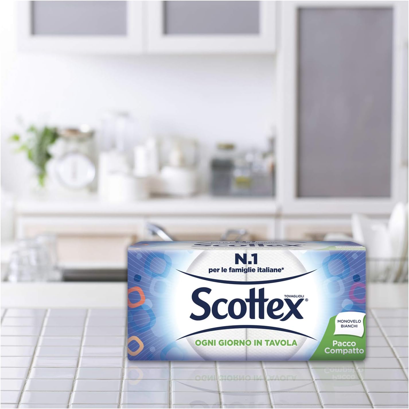 Scottex Tovaglioli Monovelo Formato Compatto, 1 Confezione da 150 Tovaglioli