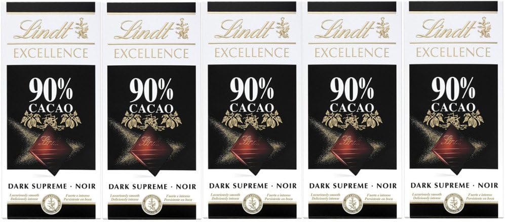 Lindt Excellence 90 Percent Cocoa 100 g (Pack of 4)