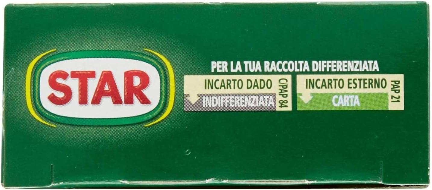 STAR Il Mio Dado Classico, Ricco di Sapore, Verdure e Olio Extravergine d'Oliva, 20 Dadi, 200gr, senza conservanti, senza lattosio e senza glutine. Ottimo insaporitore per ogni ricetta.