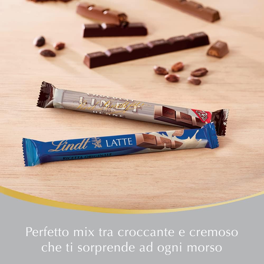 Lindt Snack di Cioccolato Extra Fondente 72% Cacao, formato 38g - 24 pezzi