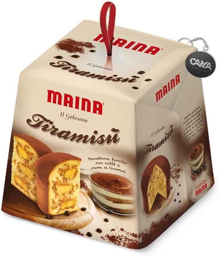 Maina il Golosone Tiramisù Panettone Farcito con Caffè e Crema al Tiramisù 750g