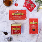 Twinings, English Breakfast Tea, Classica Miscela di Tè Neri Selezionati dal Sapore Deciso e Corposo, Infusi e Tisane, 12 Confezioni da 25 Filtri
