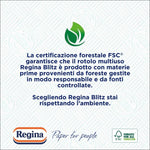 Regina Blitz Carta Casa, Confezione da 1 Rotolo, 100 Maxi Fogli a 3 Veli, Confezione in Carta Riciclabile, Pulisci e Asciughi in un Lampo, Carta 100% Certificata FSC