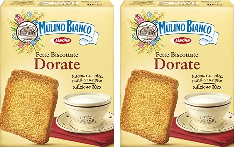 Mulino Bianco Fette Biscottate Dorate, 315g (Confezione da 2)