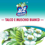 ACE Pavimenti Igienizzante Talco e Muschio Bianco, Senza Candeggina, Maxi Formato - 1000 ml