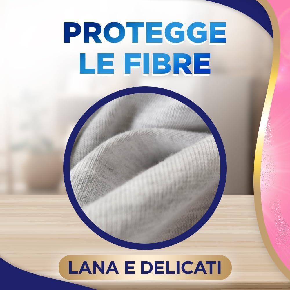 Lip Woolite Detersivo Lavatrice Lana e Delicati 25 Lavaggi, da 1500 ml di Detersivo Lavatrice Liquido Lana e Delicati con Cheratina