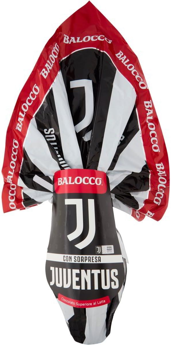 Uovo del Tifoso BIANCONERO Uova al Cioccolato Superiore al Latte con Sorpresa per juventus 240g (EDIZIONE PASQUA 2026)