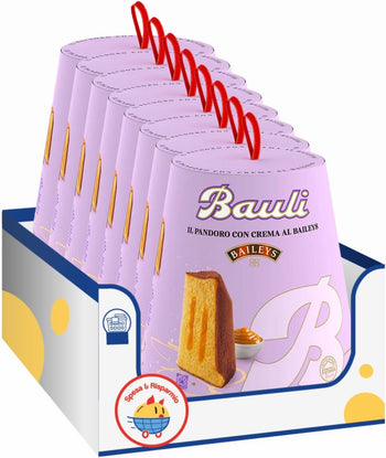 Bauli Il Pandoro con Crema al Baileys – Dolce Natalizio Farcito al Liquore – 750g (8 pezzi)