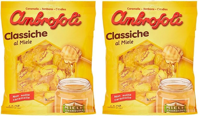 Ambrosoli Caramelle Classiche al Miele, 135g (Confezione da 2)