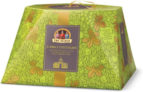 PANETTONE TRE MARIE PERA E CIOCCOLATO FONDENTE EXTRA 930 GR SENZA UVETTA E CANDITI