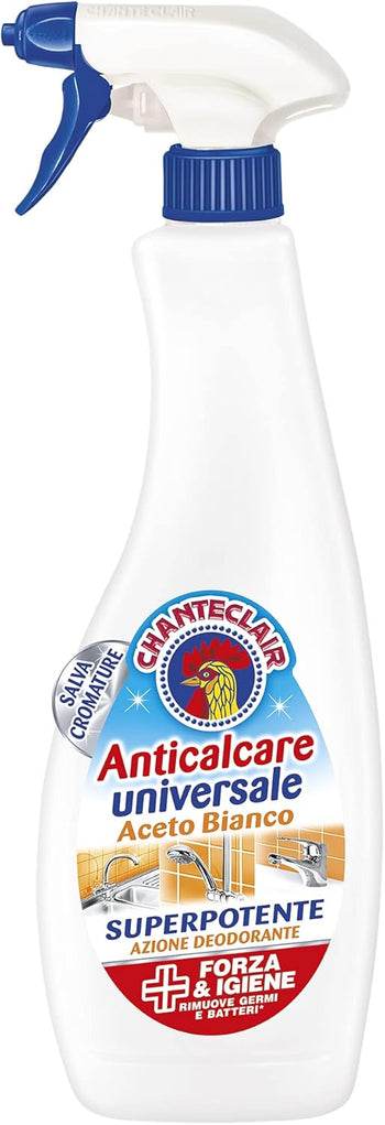 CHANTECLAIR ANTICALCARE ACETO SPRAY, Anticalcare Universale Aceto Bianco, Nessuna Profumazione, 625 ml