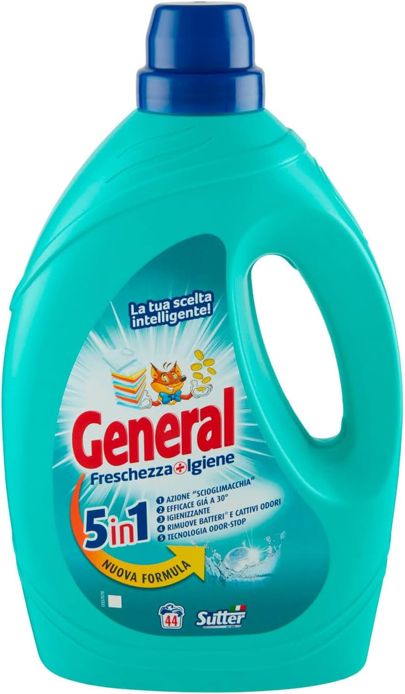 General Detersivo Lavatrice Liquido Igienizzante, 1980ml