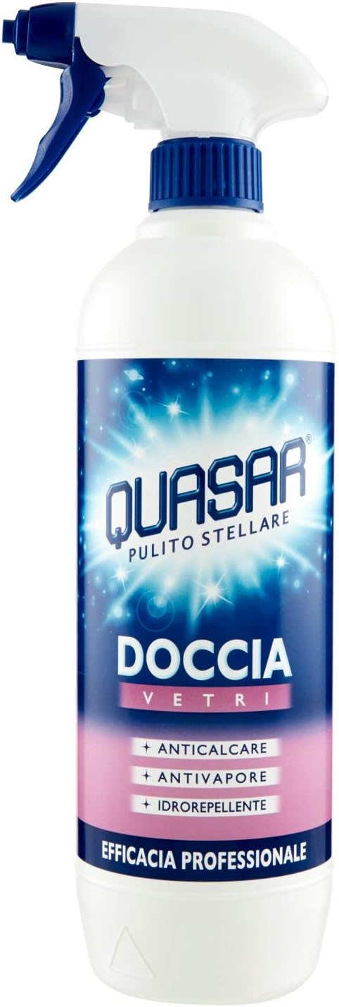 Quasar Detergente per Doccia Vetri, 6 Pezzi da 650ml