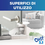 Oust 3 in 1 Spray Disinfettante 400 ml, per Superfici e Tessuti, Uccide il 99,9% dei Batteri, 400 ml