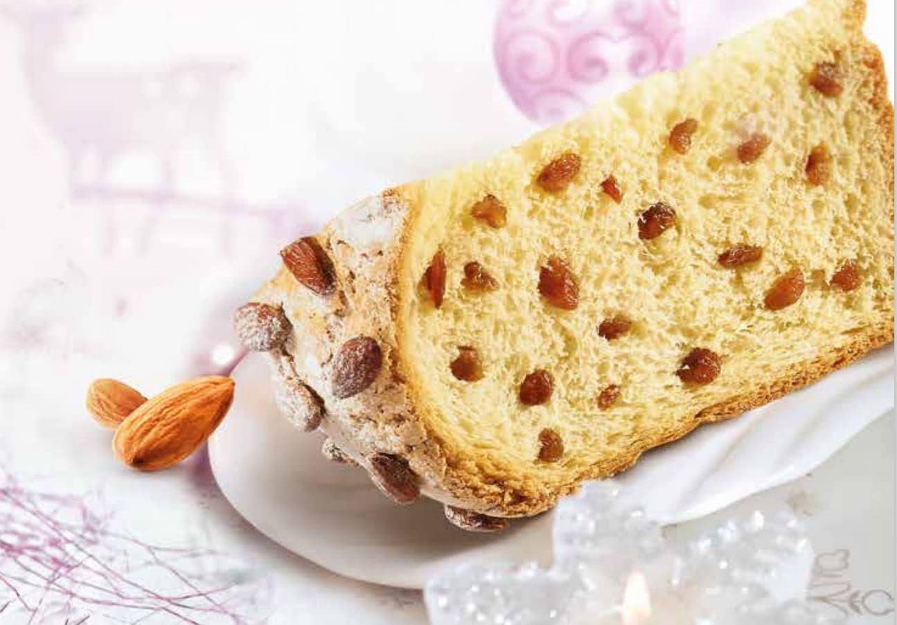 Panettone Bauli Verona 1Kg - Panettone Tradizionale Italiano con Uvetta Dolce e Mandorle Intere - Senza Frutta Candita
