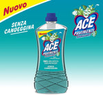 ACE Pavimenti Igienizzante Talco e Muschio Bianco, Senza Candeggina, Maxi Formato - 1000 ml