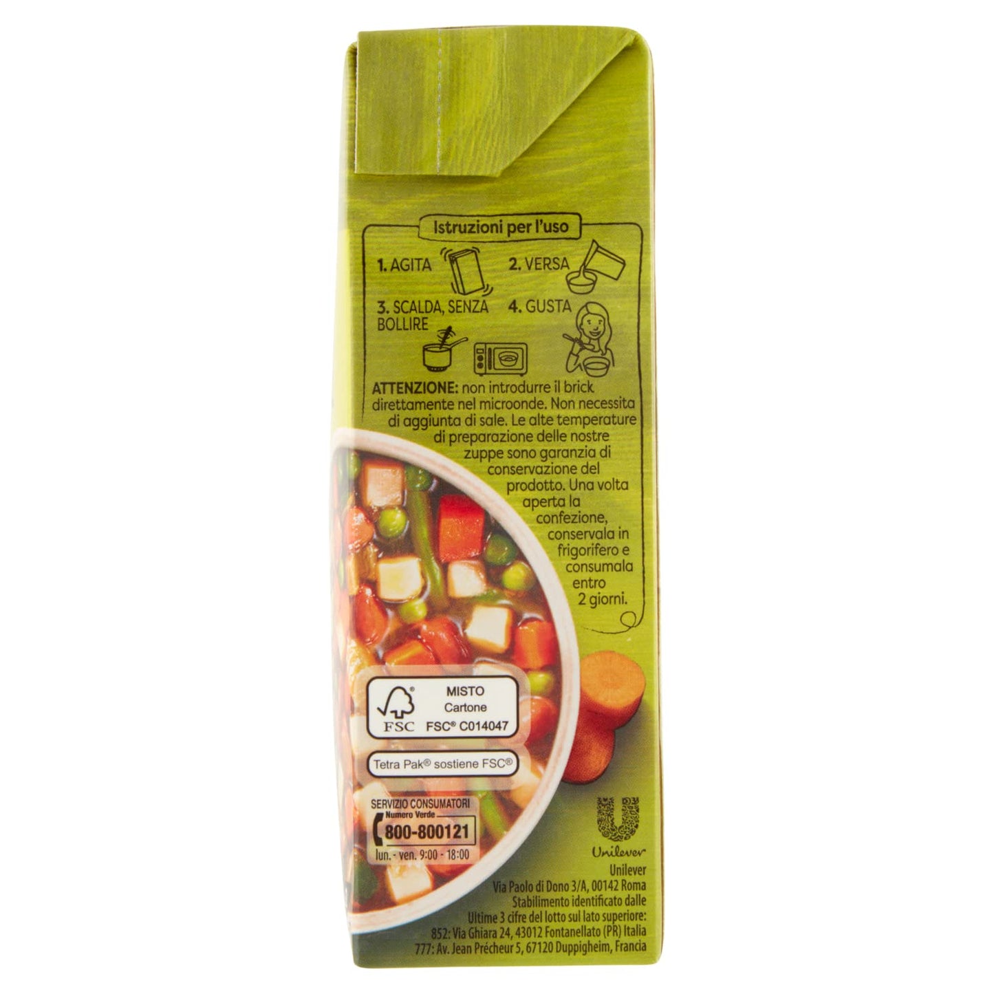 Knorr Minestrone Tradizionale, Piatti Pronti Knorr con Ingredienti 100% Naturali, Senza Coloranti e Senza Conservanti, Fonte di Fibre, Vegano, Confezione da 2500ml
