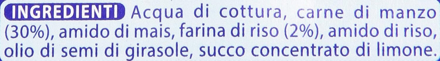 Mellin, Omogenizzato con Carne di Manzo e Farina di Riso, 2 x 80g