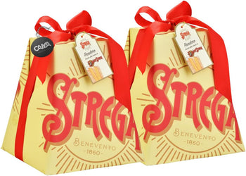 2X Strega Alberti Pandoro Soffice Farcito con Crema al Liquore Strega 1kg (2023) [2 Pandori]