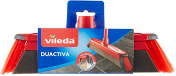 Vileda Scopa Duactiva Grocery, Nero, Grigio, Rosso