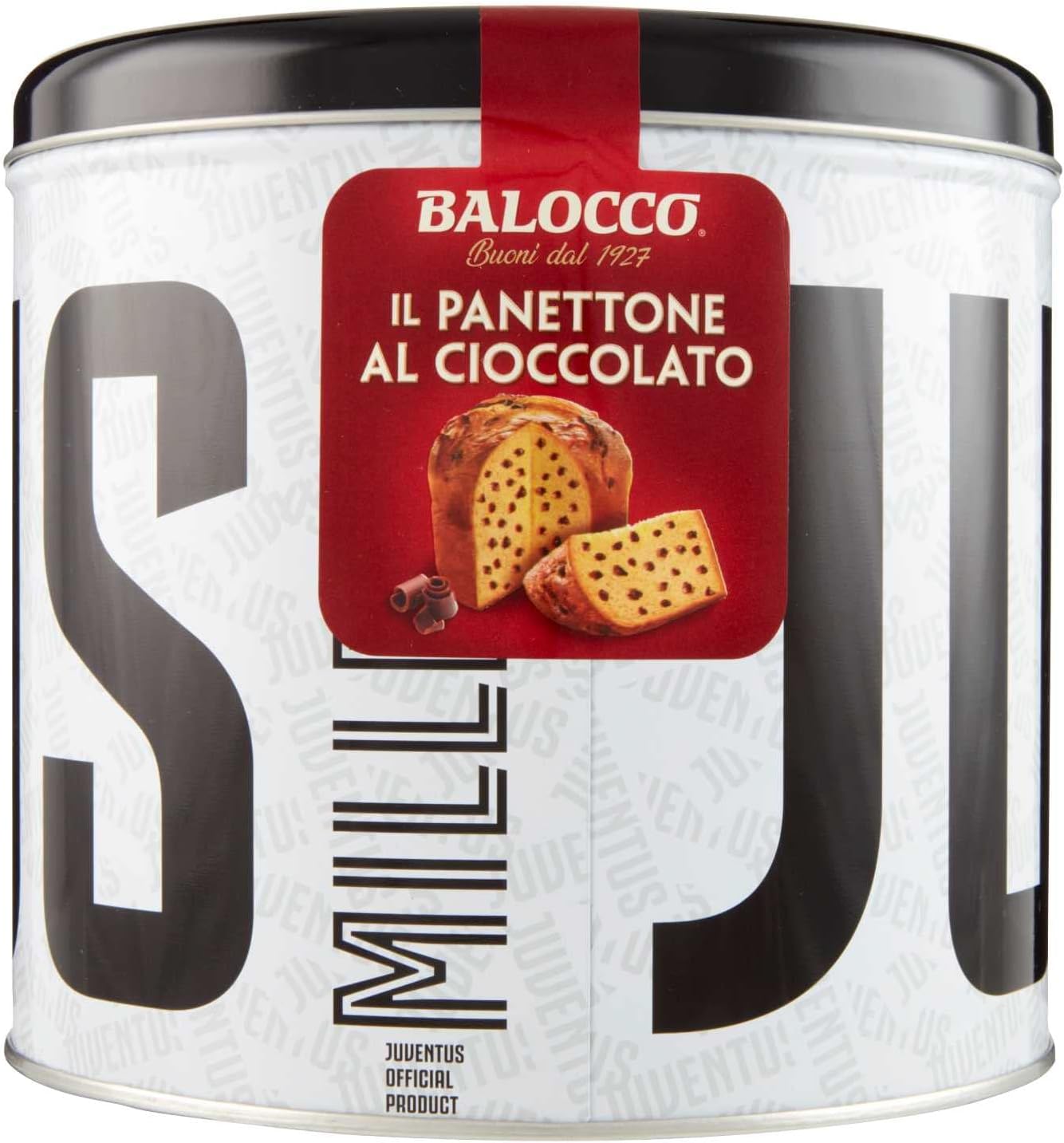 Balocco, Panettone JUVENTUS con Uvetta e Senza Canditi 800 g - Edizione Limitata 2022 in Latta Squadre