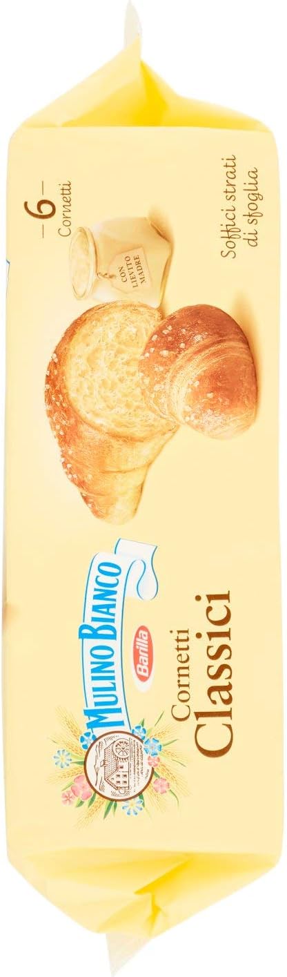 Mulino Bianco Cornetti per la Colazione e Snack Dolce per la Merenda - 6 Cornetti