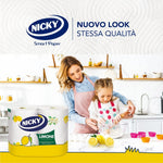 Nicky Limone Carta Cucina - 2 Rotoli da 100 Fogli Assorbenti a 2 Veli, Spessa e Resistente, Fresco Profumo di Limone, Carta 100% Certificata FSC®