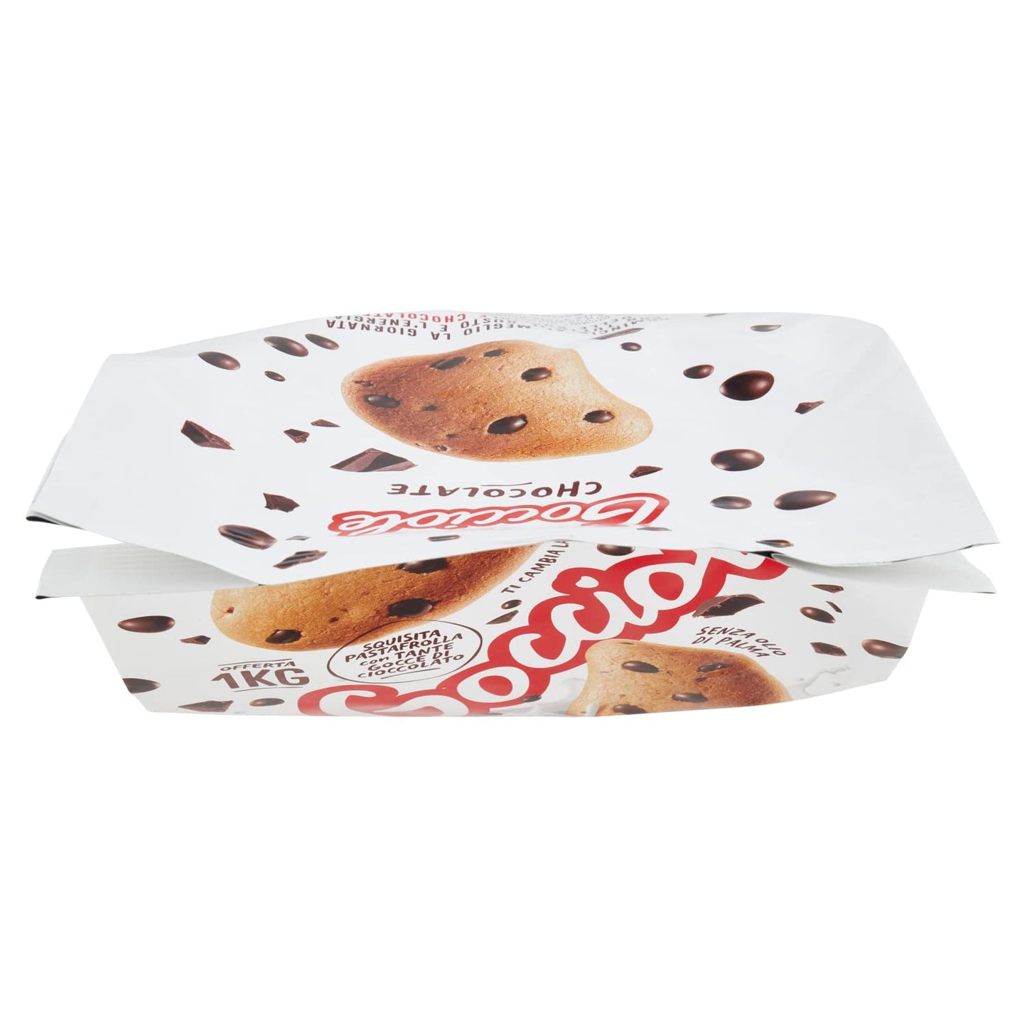 Pavesi Biscotti Frollini Gocciole Cioccolato, Biscotti da Colazione con Gocce di Cioccolato, senza Olio di Palma, 1 kg (Confezione da 5)