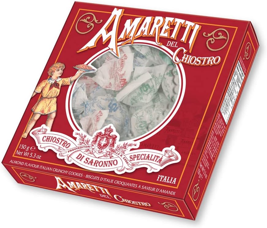 Chiostro di Saronno, Amaretti Croccanti, Gusto Classico, Senza Glutine - window box da 150g