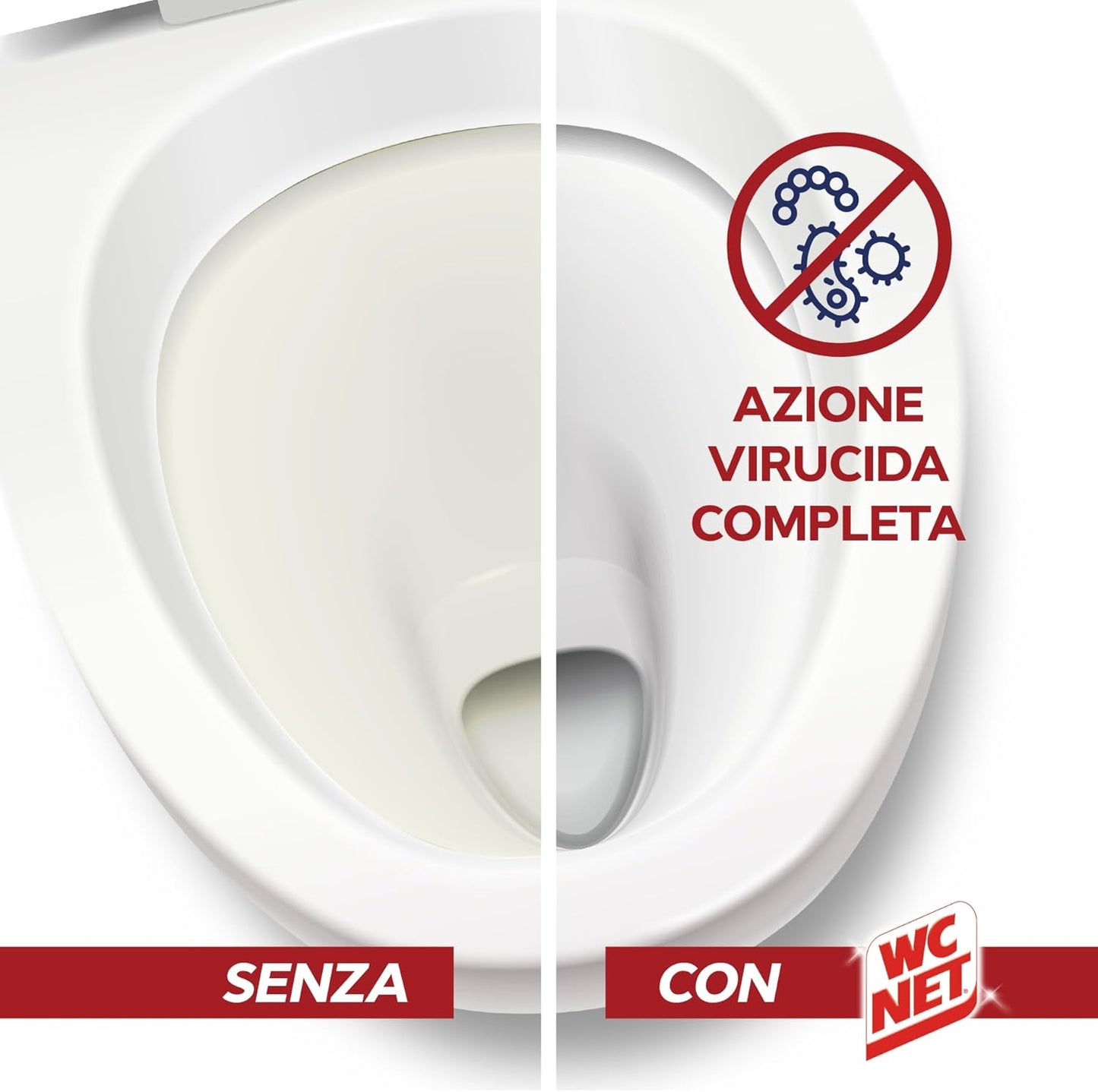 Wc Net - Igiene Totale Gel per Sanitari e Superfici, Pulitore Liquido per Wc, 700 ml