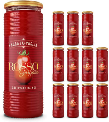 Passata di Pomodoro Di Puglia Rosso Gargano Tradizionale 12 bottiglie Da 700 Ml
