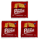 Gran Pavesi Cracker Salati I Classici con Grano 100% Italiano, Senza Olio di Palma, 18 Pacchetti, 560 g (Confezione da 3)