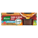 Knorr Cuore di Brodo Manzo, Brodo Pronto con -25% di Sale, Ingredienti Naturali e Verdure da Agricoltura Sostenibile, 4 Vaschette da 28g
