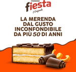 Ferrero Fiesta - 10 Merendine di Pan di Spagna Ricoperte di Cioccolato, Delicato Sapore di Arancia, Ottime a Colazione e Merenda, Confezione da 360 Grammi