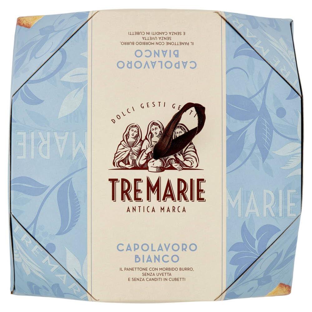 3X Tre Marie Capolavoro Bianco Panettone con Morbido Burro Senza Uvetta e Senza Canditi 800g (2024)