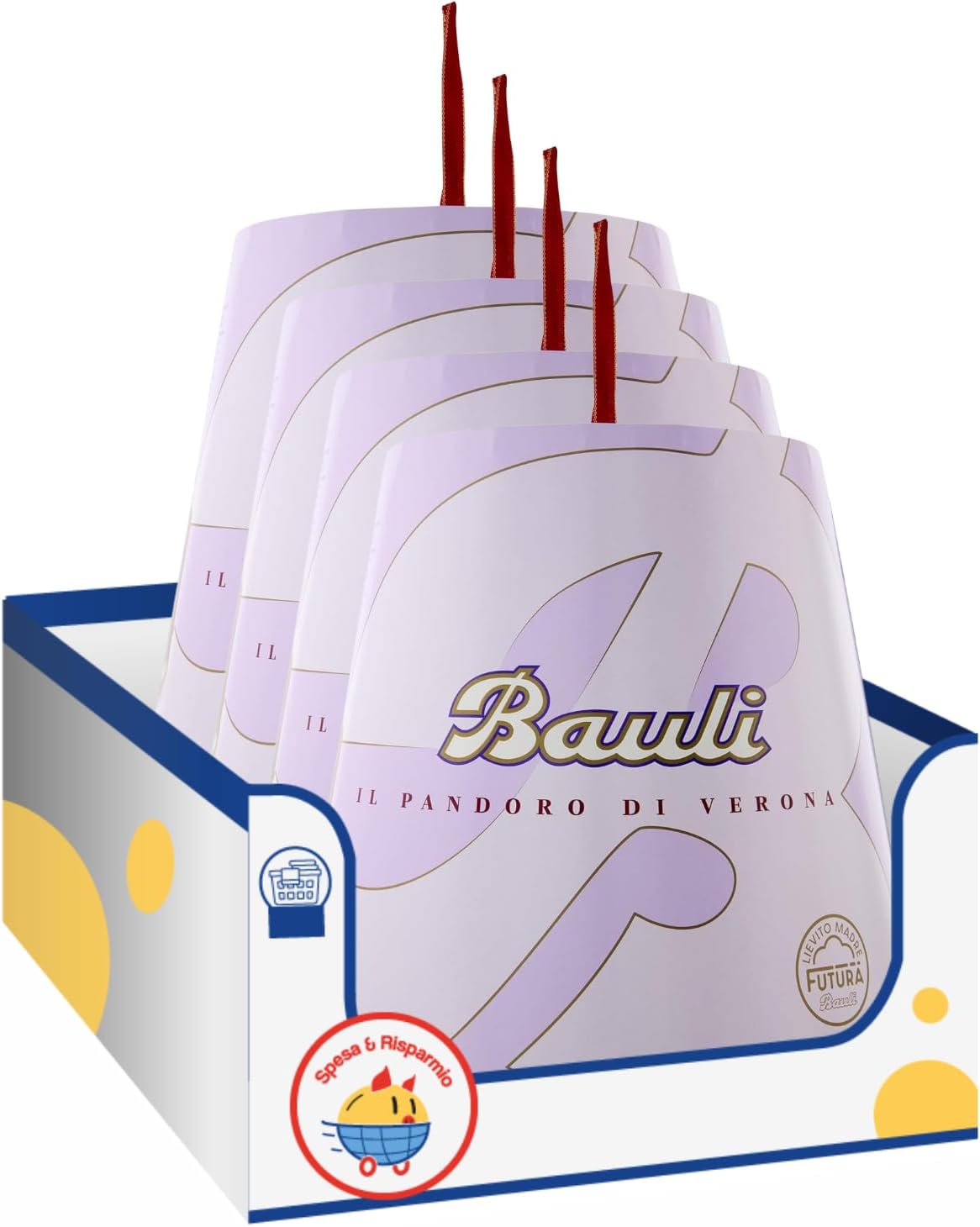 Bauli Pandoro di Verona Artigianale – Dolce Tradizionale di Natale Made in Italy – 1000g – Variazioni 1/2/4/6/8/10 Pezzi (4)